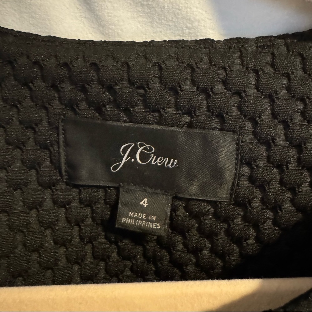 J. Crew Portfolio Jacket in Matelasse Fabric Black Size 4 - Picture 3 of 7